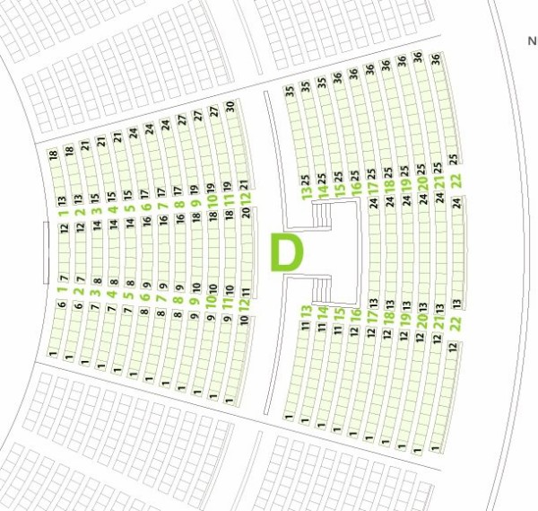 スタンド Dブロック 座席表 大阪城ホール座席表