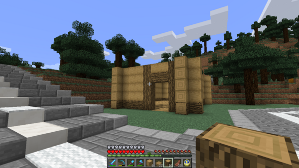 森の中の謎の小屋 うみどりのいまさらマイクラ街づくり