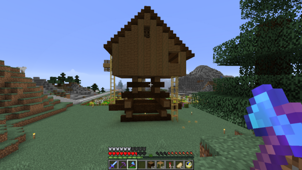 羽根よ回れよ風車小屋 うみどりのいまさらマイクラ街づくり