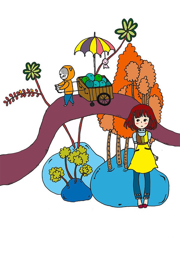 リヤカーを引く猫 Umigoyomi