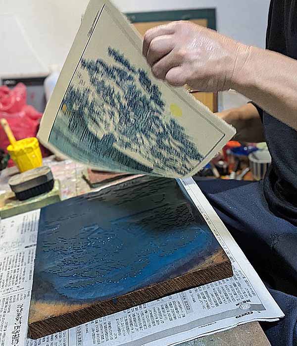 新版画 笠松紫浪「しとまえの関址」再版のお知らせ : 芸艸堂 店主の日記