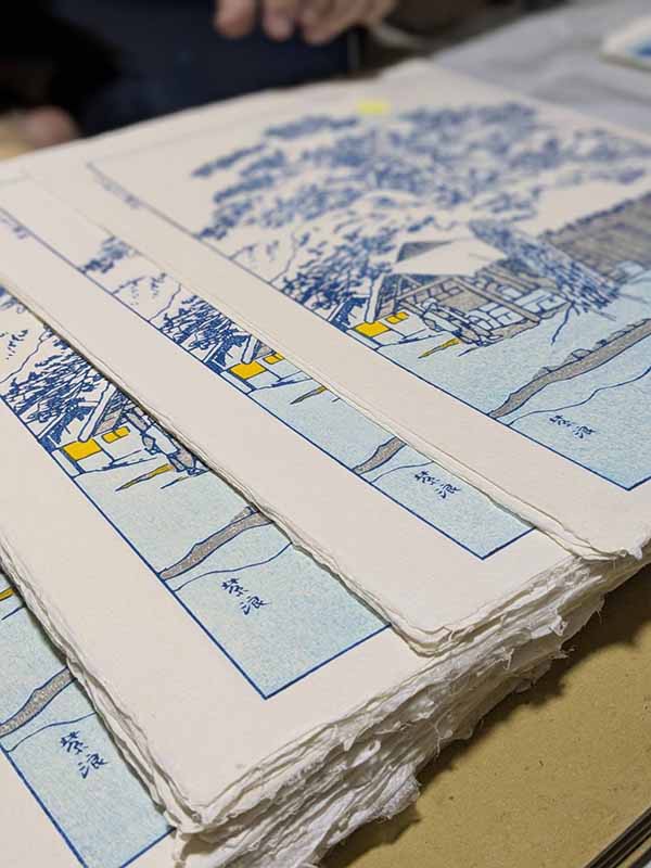 新版画 笠松紫浪「しとまえの関址」再版のお知らせ : 芸艸堂 店主の日記
