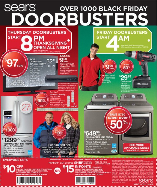 sears black friday refrigerator sales
