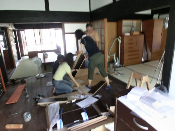 家具 障子洗い ガラス戸の汚れ取り うずの田舎暮らし