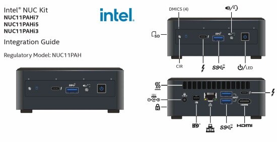 Intel NUC11PAHi3 小型ベアボーン メモリ8GBx2 付き Intel NUC11PAHi3 小型ベアボーン メモリ8GBx2 付き
