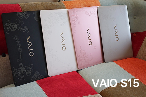 VAIO×Disneyキャラクターデザインモデルの刻印サンプルを展示中です！ : ソニーで遊ぼう！