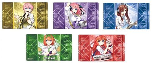 中野一花、二乃、三玖、四葉、五月 バンドver. ラバーマット 予約が
