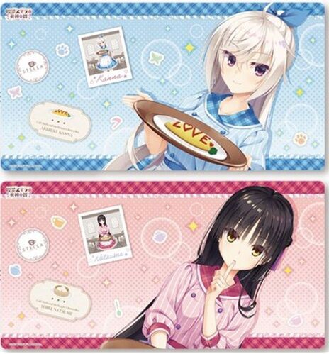 明月栞那、四季ナツメ ウェイトレスVer. キャラクター万能ラバーマット