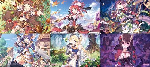 リン、アキノ、タマキ、ミフユ、ユカリ、エリコ ラバーマット