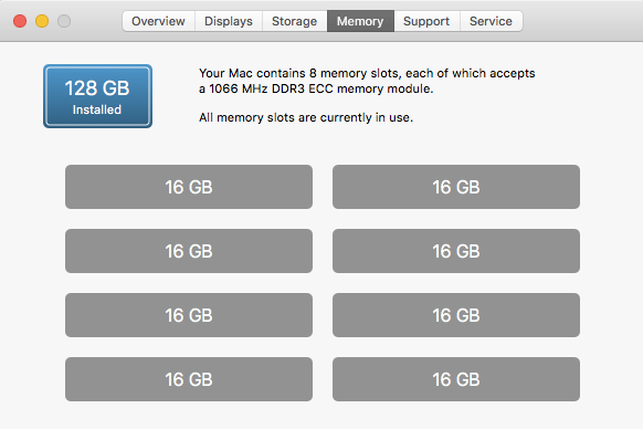 Mac Pro 2009-2012 8/12 Core モデルの最大メモリ : VC社長日記