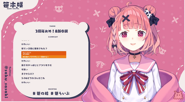 にじさんじ 笹木の新衣装かわいいいい これ るしあに似てないか Vtubernews