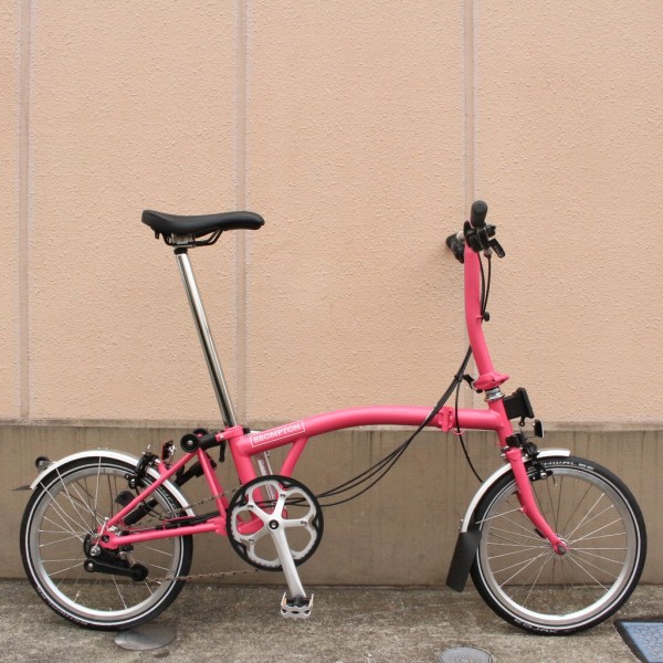 プロンプトン3段変速自転車ピンク