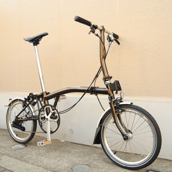 ブロンプトン　Mハンドル　用　ステム　ブラックラッカー CYCLETECH-IKD : BROMPTON Handle Bar Stem Assembly MATT BLACK