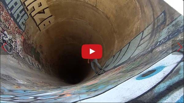 ダム穴 の内部でスケボーをする様子が超楽しそう 話題まとめ0308