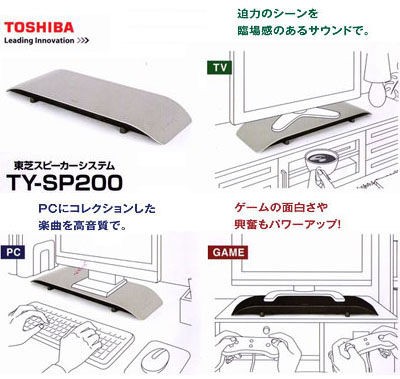 TOSHIBAスピーカー TY-SP200 薄型スピーカー TY-SP200：スピーカーシステム：東芝エルイートレーディング株式会社