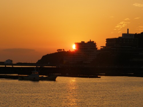 和歌浦の夕焼け : WAKE UP 3445