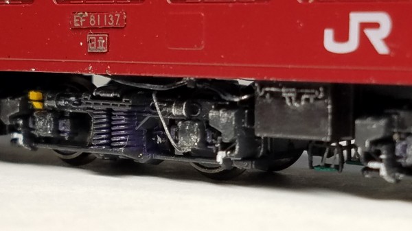 Kato 3021-8 EF81 ヒサシ付きJR東日本色の追加加工整備 : （仮称