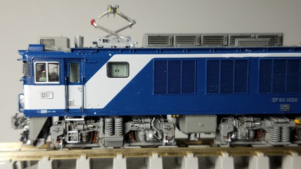 KATO EF64 1024精密加工品 EF64 1000番台 一般色 JR貨物クーラー搭載車を弄る。ジャンパ