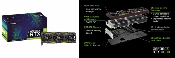 完璧 Manli GeForce サイコム水冷仕様 12GB 3080 RTX PCパーツ - phlf.org