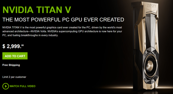 NVIDIA TITAN-V HBM2 12GB 動作品