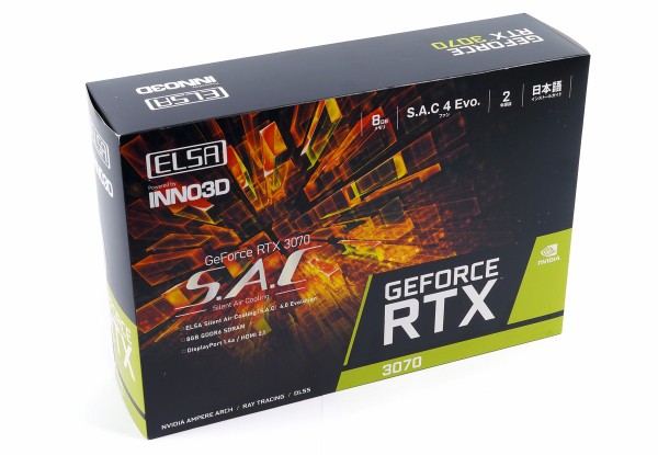 未使用品】 ［美品］ELSA GeForce RTX 3070 S.A.C LHR PCパーツ