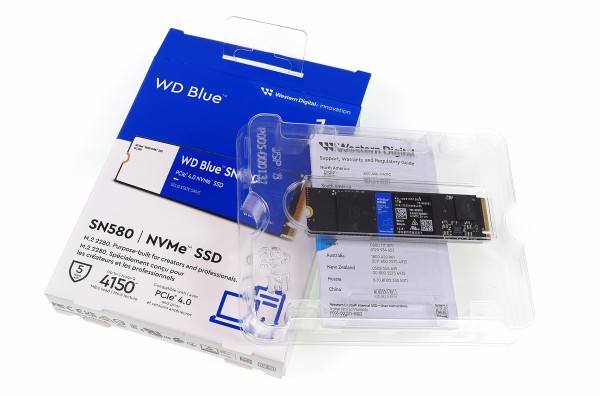 WD Blue SN580 1TB / 2TB」をレビュー。高コスパ・低消費電力な