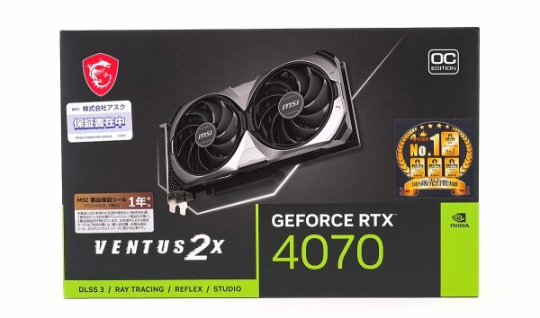 MSI GeForce RTX 4070 VENTUS 2X E 12G OC」をレビュー。VRM電源回路の ...