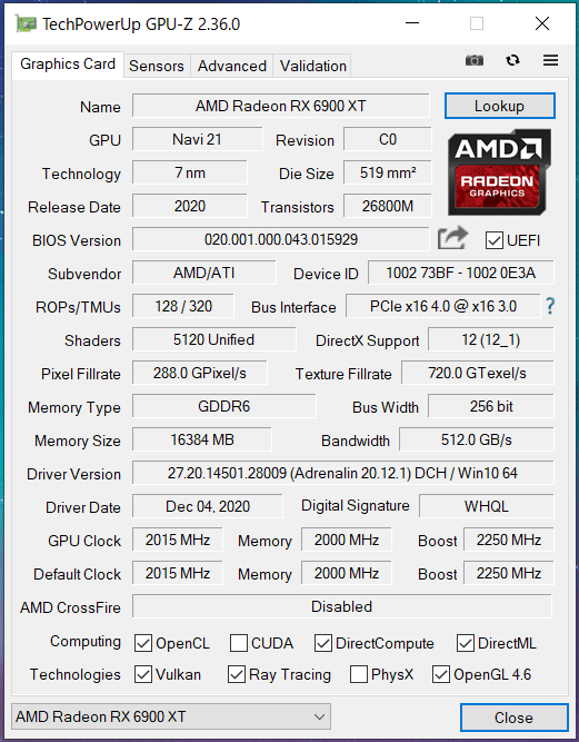 Radeon Rx 6900 Xt をレビュー 史上最速amd製gpuを徹底検証 自作とゲームと趣味の日々