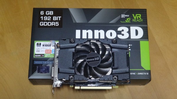 INNO3D GeForceGTX1060　6GB、HDMI、DP対応