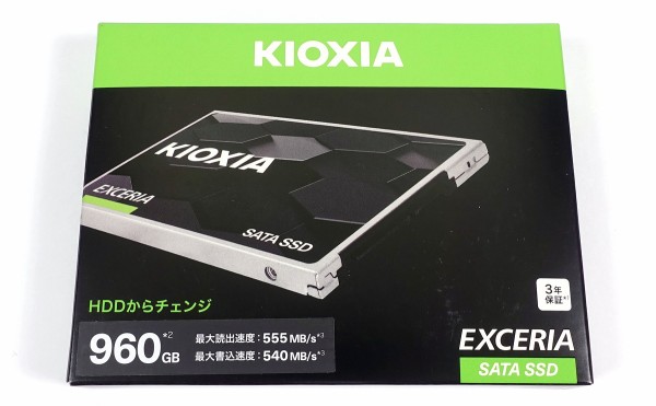 KIOXIA EXCERIA SATA SSD 960GB」をレビュー。時代遅れ感は否めない 