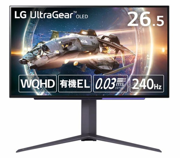 LG 27GR95QE-B」が発売。240Hz対応27インチ有機ELゲーミング