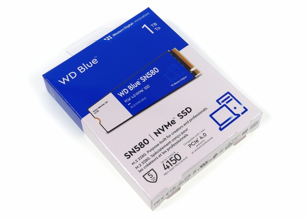 WD Blue SN580 WDS100T3B0E - SSD - 1 TB - PCIe 4.0 x4 (NVMe