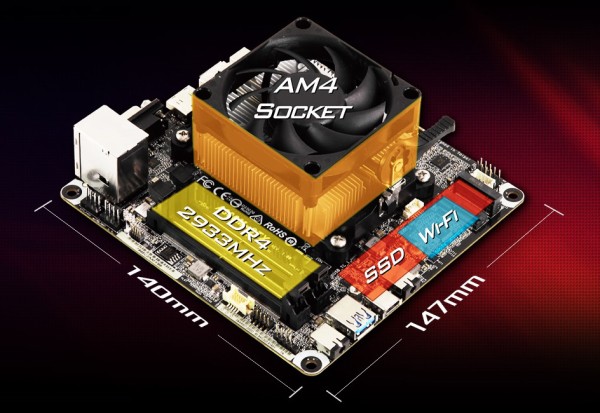 Ryzen APU対応Mini-STX PC「ASRock DeskMini A300」が2月8日発売
