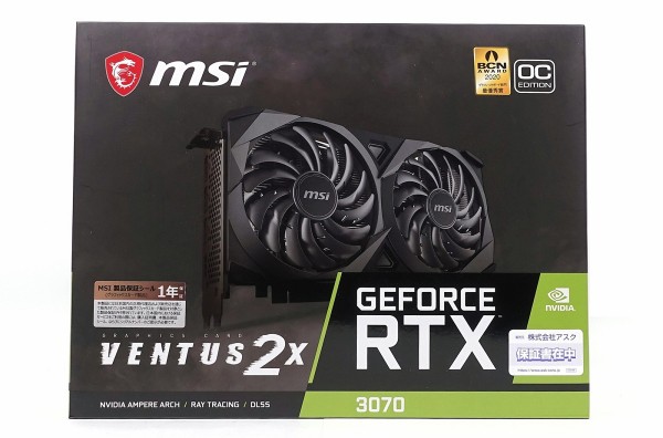MSI GeForce RTX 3070 VENTUS 2X OC」をレビュー。ヒートパイプ ...