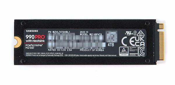 PS5 SSD増設】Samsung 990 PRO 4TB ヒートシンク搭載版でロード
