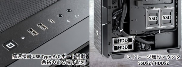 オマケ付きWindows11(24h2) G-GEARケース使用デスクトップPC G-GEAR，新型ミニタワー筐体を採用するデスクトップPC「G-GEAR