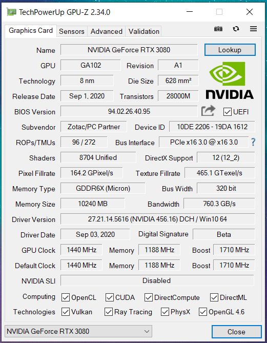 Zotac Gaming Geforce Rtx 3080 Trinity をレビュー 自作とゲームと趣味の日々