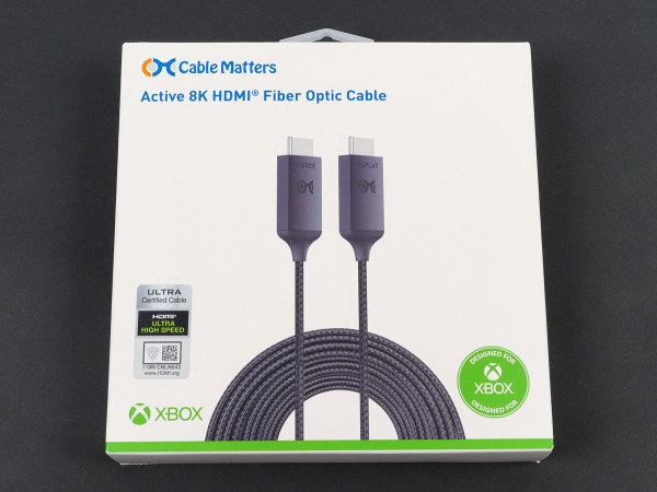 Cable Mattersの光ファイバーHDMI2.1ケーブルを試してみた。PS5やXbox