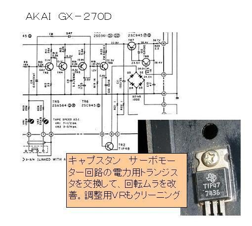 ＧＸ－２７０Ｄ サーボモーター改善 : オープンリールテープデッキの復刻（修理と販売）