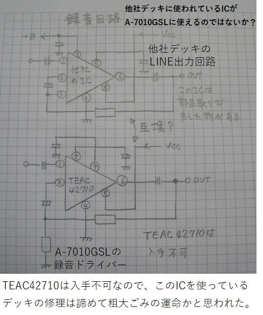 オープンデッキの修理 TEAC A-7010GSL 重いデッキだが治したい