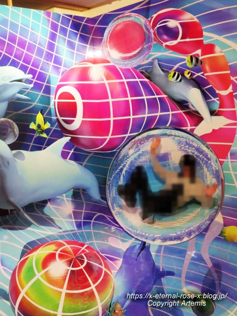 太陽公園 白鳥城 視覚トリック3Dアート シャボン玉 魔法の絨毯の