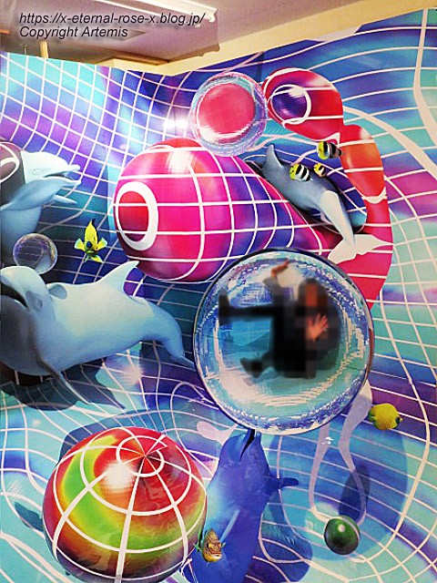 太陽公園 白鳥城 視覚トリック3Dアート シャボン玉 魔法の絨毯の