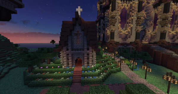 Minecraft りんごさんの建築紹介 ちいさな教会 りんごのminecraft