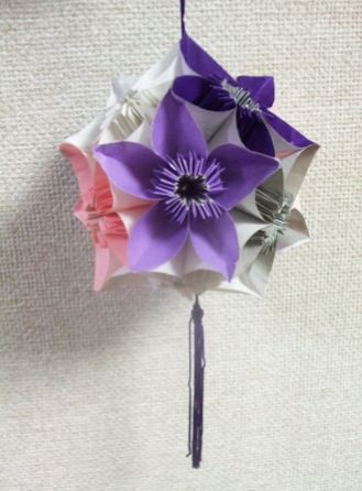 折り紙 花のくす玉の作り方 永遠の破片
