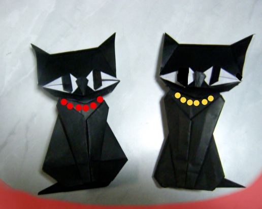 折り紙 黒ネコ 永遠の破片