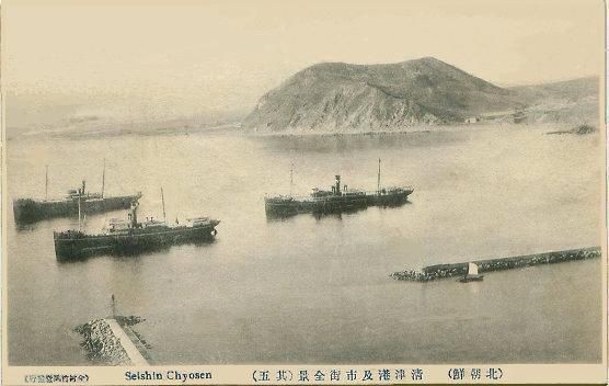 日本統治時代の朝鮮・・24．清津港（チョンジン）の全景
