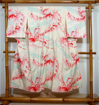 アンティーク 長襦袢 単衣  藤の花柄 浴衣 単品 身丈163裄66 黒 ピンク 桜 藤の花 L｜Yahoo!フリマ