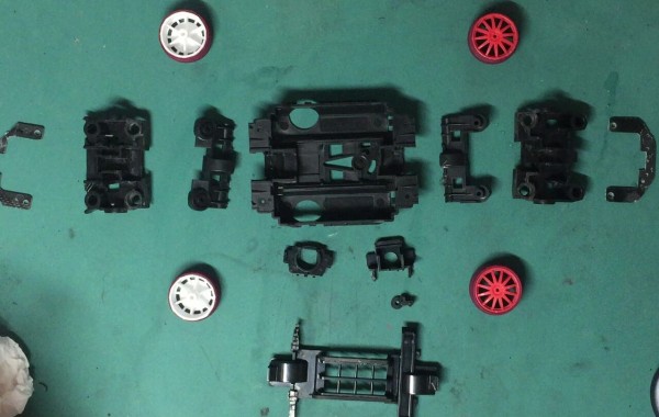 ミニ四駆】MSフレキを作り 組立開始～減衰ゴム～完成