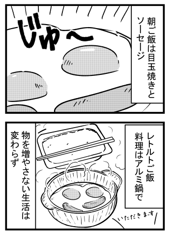 日常漫画 おひとり様生活の目玉焼き デジタル漫画家見習い中 Powered By ライブドアブログ