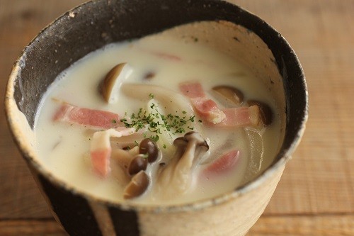 簡単スープ しめじとベーコンの豆乳クリームスープ ビジュアル系フード Powered By ライブドアブログ